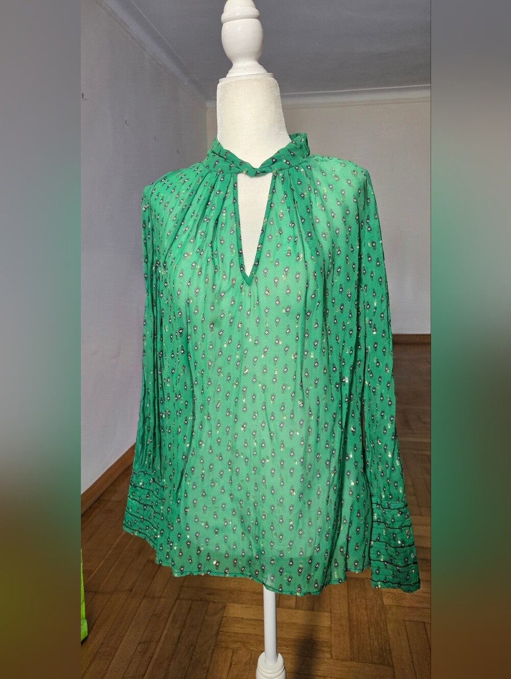 Ba&sH Cabri Blouse in emerald green
